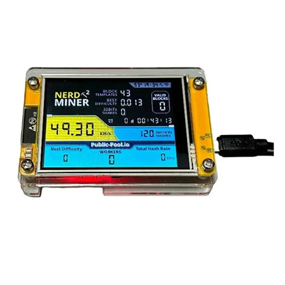 Brand New Nerdminer V3 2.8-Inch BTC Solo Lottery Nerd Miner Crypto Bitcoin Miner Solo Mining Machine
