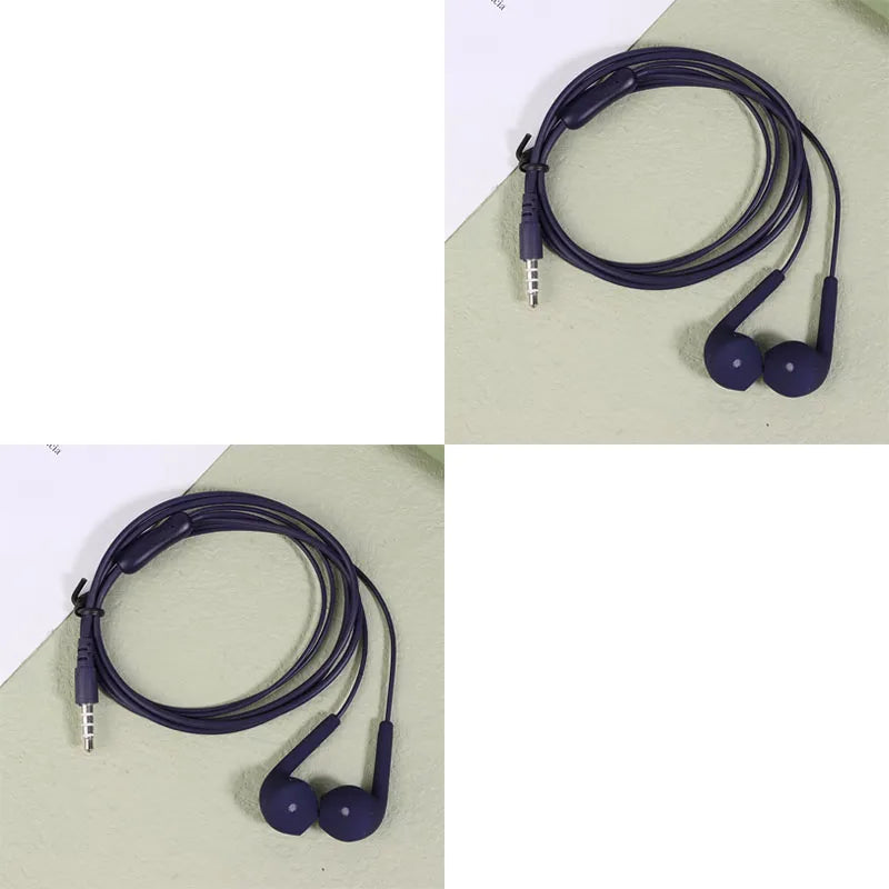 1/2/3pcs Universal 3.5mm Stereo In-Ear Headphones Sport Music Earbud Handfree Wired Headset Earphones with Mic For Xiaomi Huawei