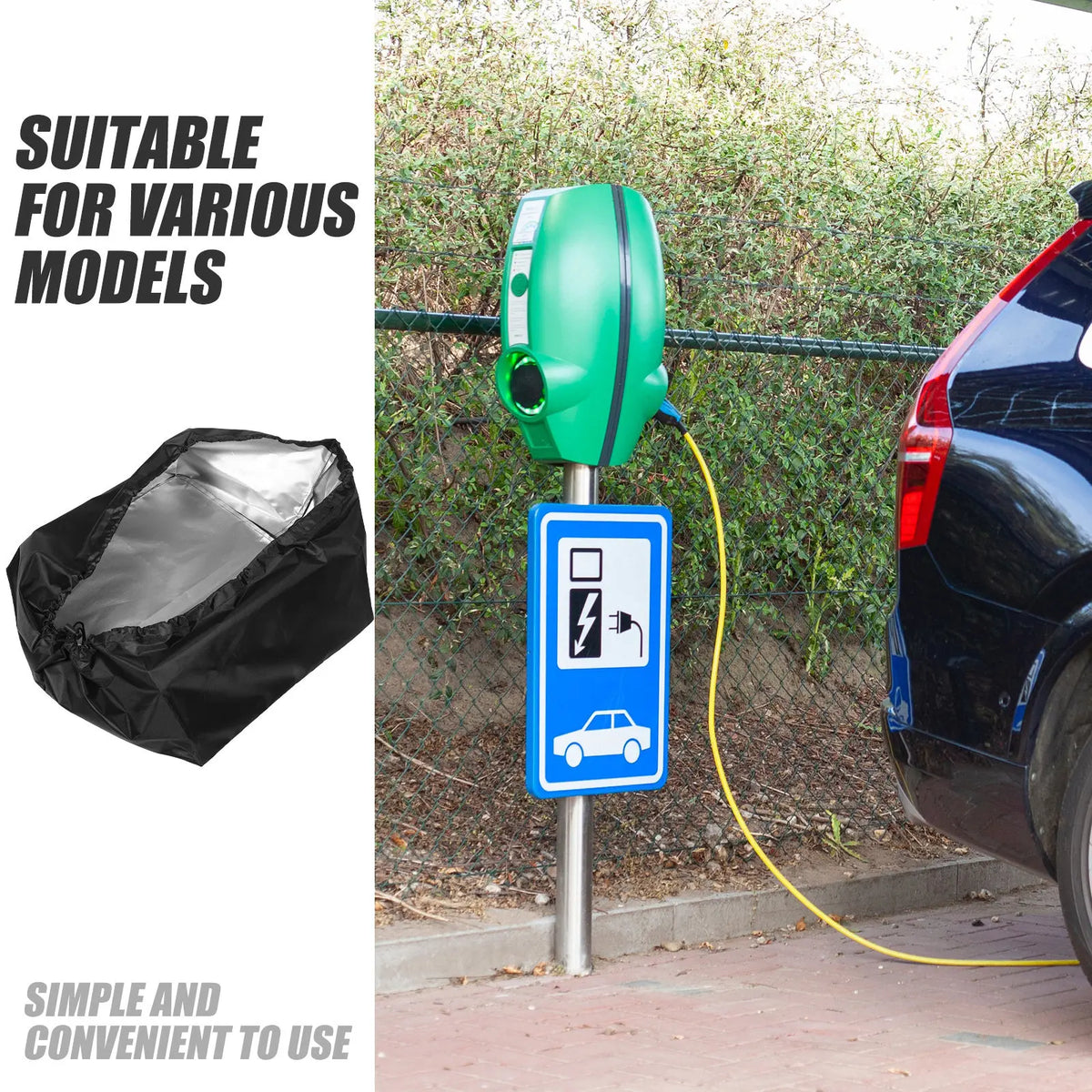 Electric Vehicle Charger Cover Waterproof Rainproof Sunproof Dustproof Wall Mounted Outdoor Charging Station Protection for Ev