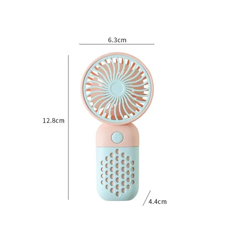 New Handheld Charging Fan Cartoon Cute Small Student Charging Small Fan Portable Mini USB Fan Mini Pocket