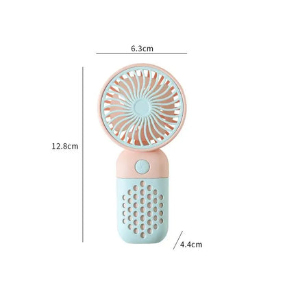 New Handheld Charging Fan Cartoon Cute Small Student Charging Small Fan Portable Mini USB Fan Mini Pocket