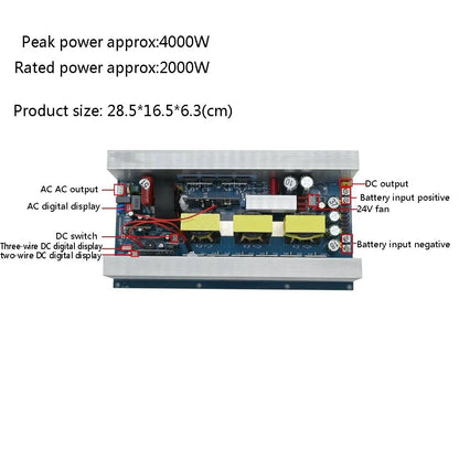 Pure Sine Wave Inverter Motherboard 12V 24V to 220V 1000W 3000W 6000W Transformer Converter Solar Off Grid Power Inverters