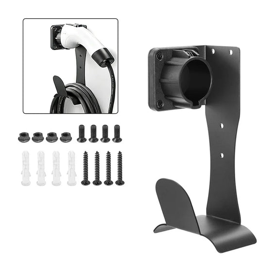 1 Pack EV Charger Cable Holder For J1772 Stainless Steel With Wall Mount Organizer Electric Vehicle Holder With Secure Fit