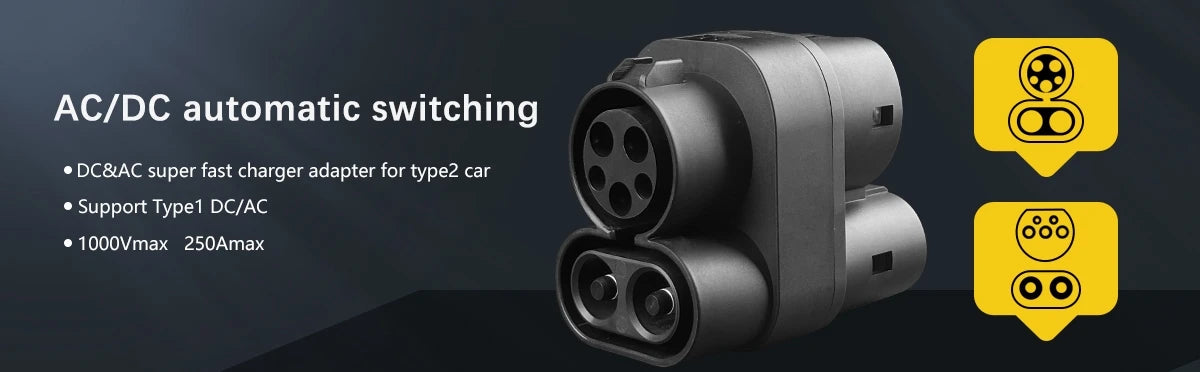 400A EV CCS1 to CCS2 adapter supports DC AC CCS1 charger to CCS2 suitable forFast Ev Charging Adapter Public Charging Station