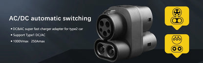 400A EV CCS1 to CCS2 adapter supports DC AC CCS1 charger to CCS2 suitable forFast Ev Charging Adapter Public Charging Station