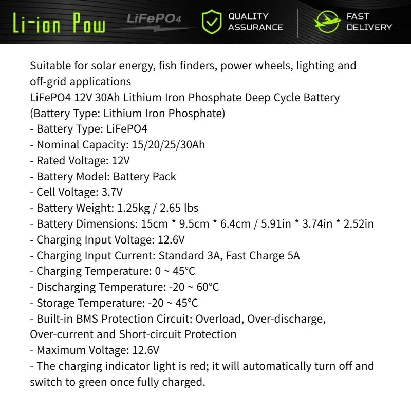 12V 200Ah Lithium LiFePO4 Deep Cycle Battery 4000+ Cycles Rechargeable Battery for Solar/Wind Power Small UPS Lighting More
