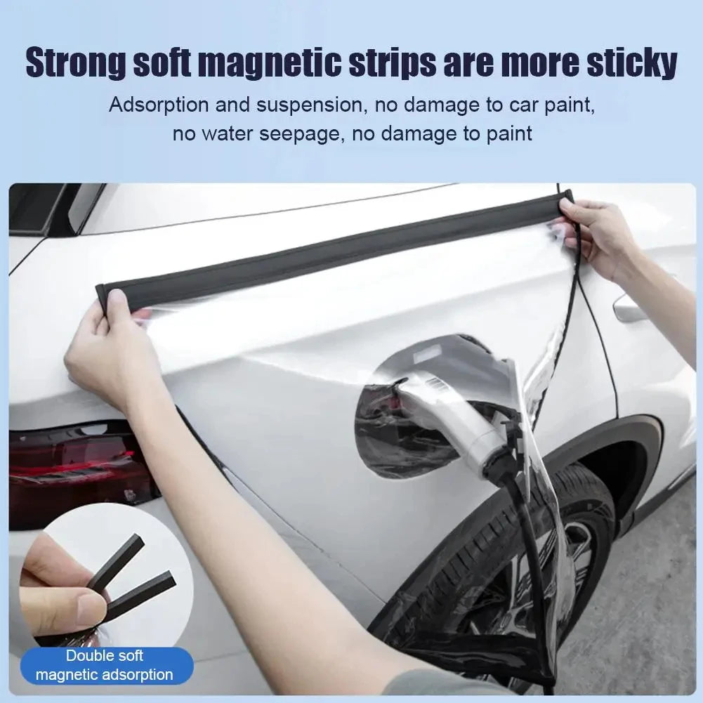 Outdoor Electric Vehicle Charger Port Rainproof Dustproof Cover Transparent Waterproof Cover Magnetic EV Charger Port Protector