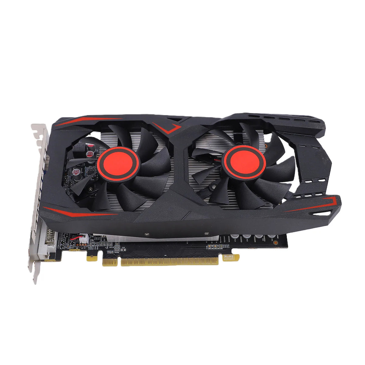 Graphics Card 6GB GDDR5 192BIT Double Fan PCIE 2.0 16X Slot Supports DVI VGA HD Multimedia Interface Gaming Video Card