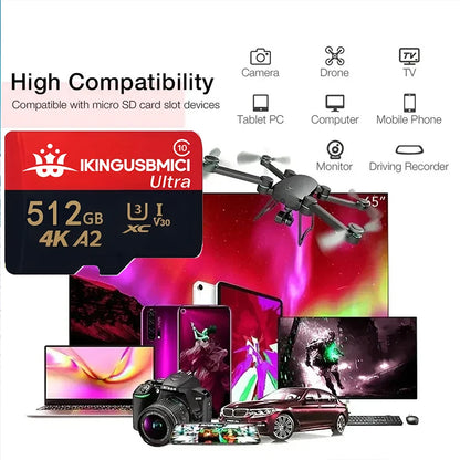 Super Fast Memory Card for Gaming Micro Memory Card SD Cards TF Cards Flash Card 512GB/16GB/64GB/256GB/32GB Advanced