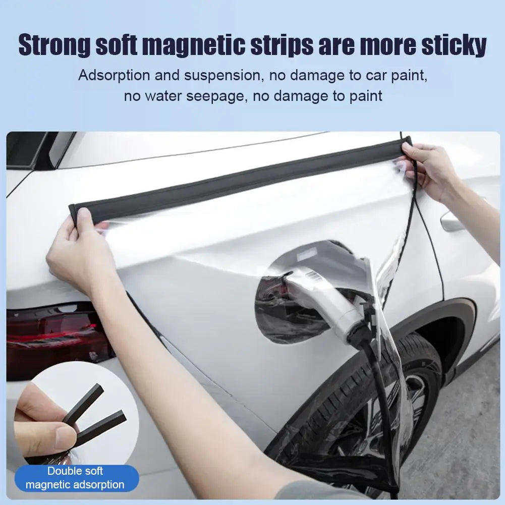 Outdoor Electric Vehicle Charger Port Rainproof Dustproof Cover Transparent Waterproof Cover Magnetic EV Charger Port Protector