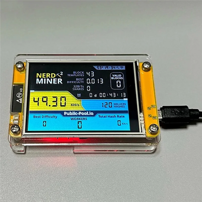 Exquisite-Brand New Nerdminer V3 2.8-Inch BTC Solo Lottery Nerd Miner Crypto Bitcoin Miner Solo Mining Machine