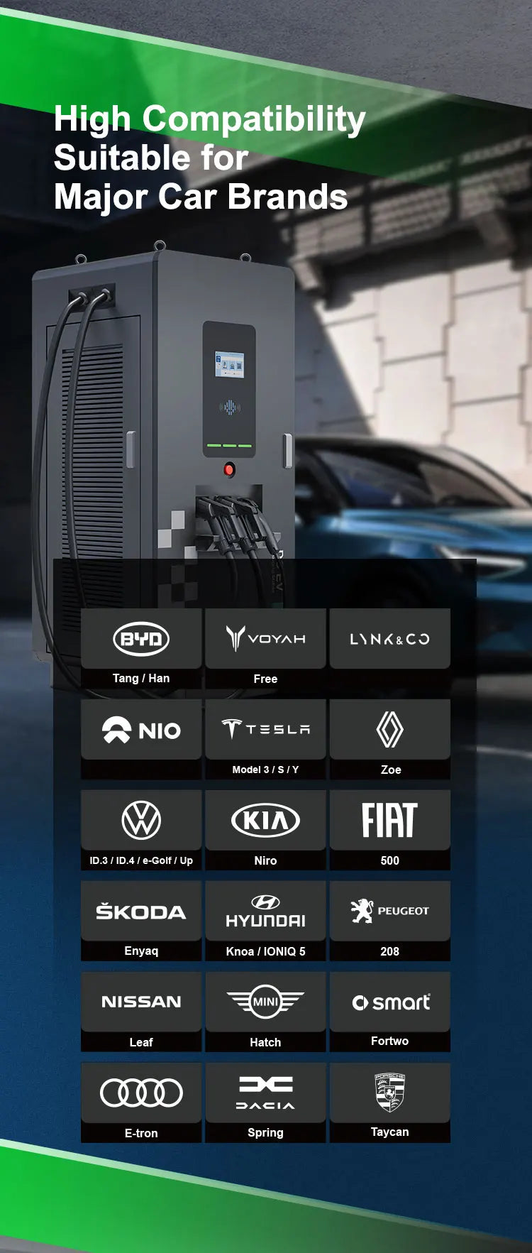 Customized Ev Ccs2 Dc Chargers Ev Charger Level 3 80kw 160kw 200KW 260KW Dc Fast Charging Station for Electric Vehicles