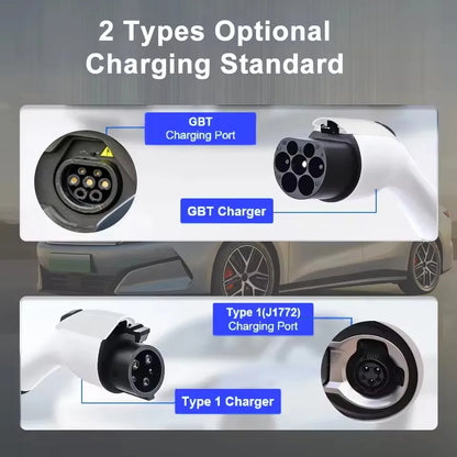 Teschev Type 1 Portable EV Charger 7KW 32A 1Phase Wallbox GBT EVSE Fast Charging Cable CEE Plug Electrical Home Charging Station