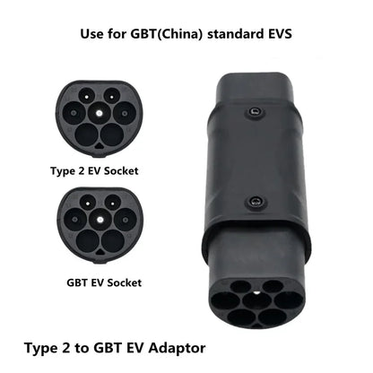 Electric Car Charging Adapter Barrel，32A EV charger converter charging station IEC 62196 Type2 to J1772 Type1 and Type1 to Type2