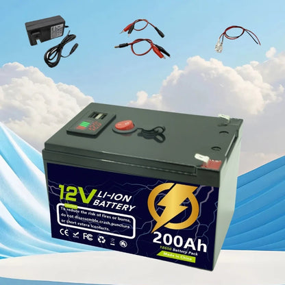 12.6V 160Ah 180Ah 200Ah Large Capacity Lithium Battery for Solar Panel Fishfinder Drive Wheel Lighting Rechargeable Batteries