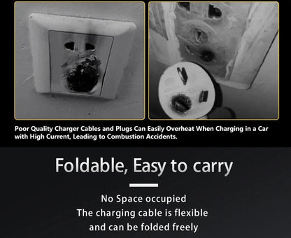 Teschev Type 1 Portable EV Charger 7KW 32A 1Phase Wallbox GBT EVSE Fast Charging Cable CEE Plug Electrical Home Charging Station