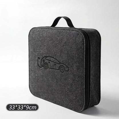 Portable EV Charging Gun Storage Bag New Energy Vehicle Charger Cable Organizer Auto Electric Car Charging Wire Carry Handbag