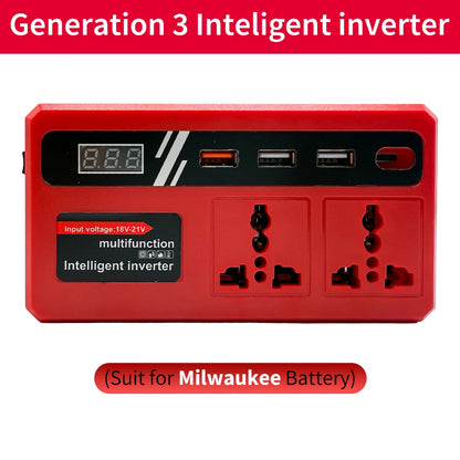 Power Inverter DC 18V To 220V Inverter Adapter Power Supply Inverter For Home Appliance Outdoor Camp For Makita/Dewalt/Milwaukee
