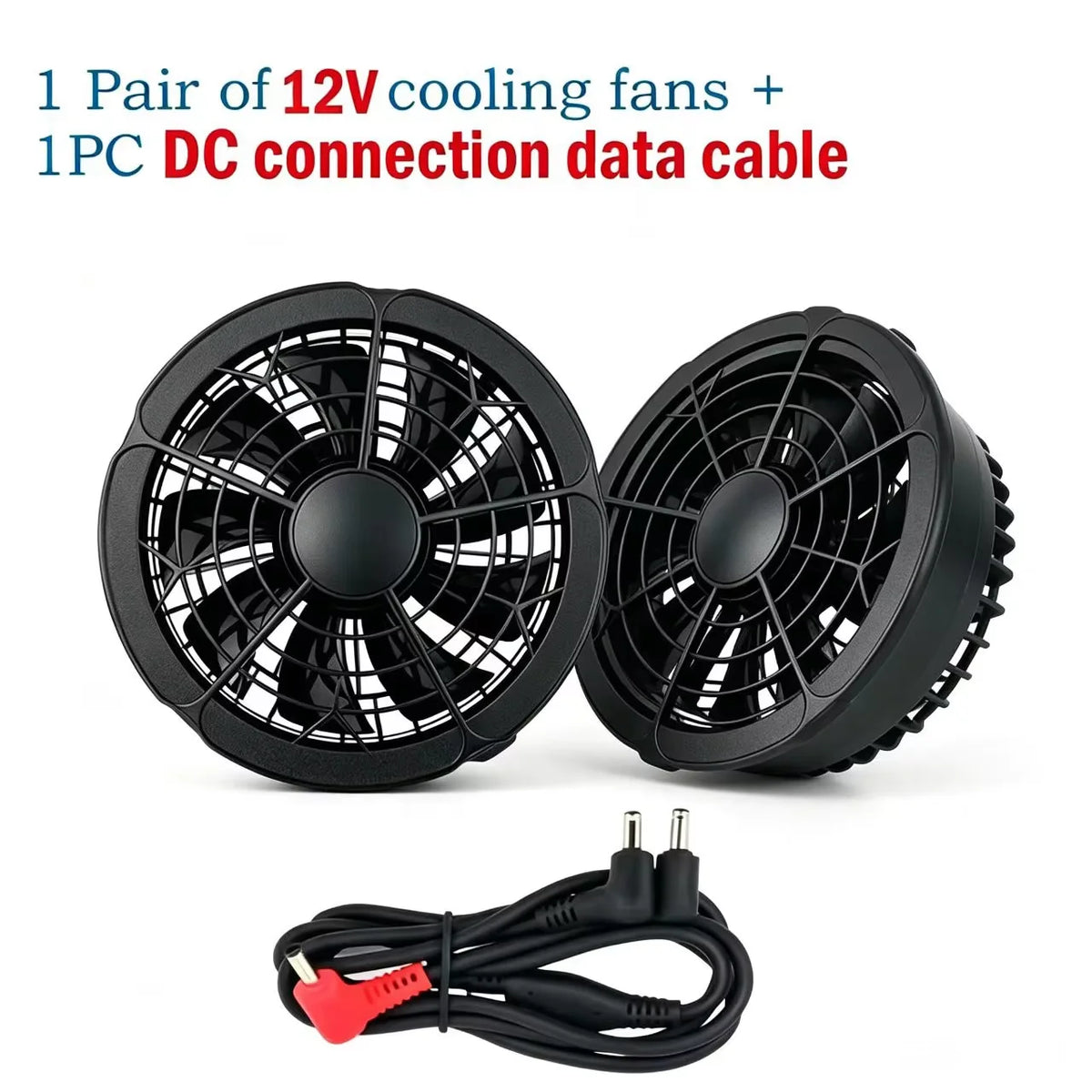 5/12V Cooling Fan Fo Air Conditioner Vest Air Conditioning Clothing Wearable 5V Cool Fan for High Temperature Work Fishing Vest