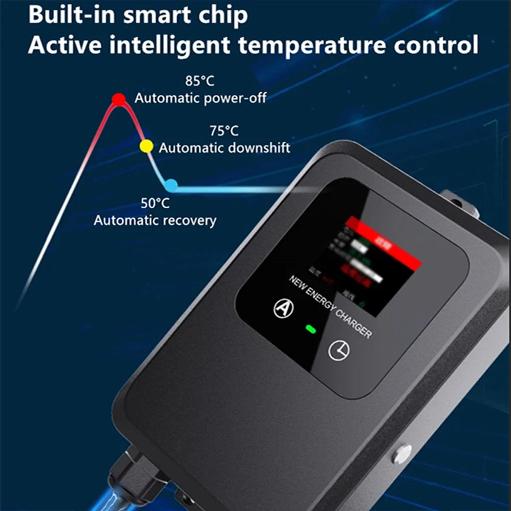 EV Wallbox 5M/10M 7KW 32A Charging Station Car Home EV Wallbox Electric Car EV Wallbox With 5M Cable Color Screen