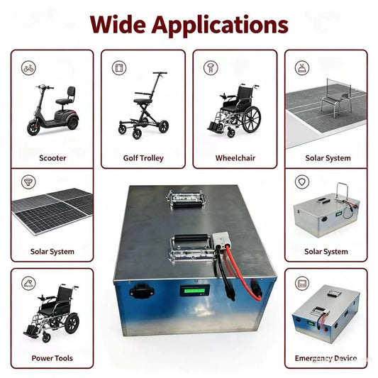 High Quality 48V 100Ah 110Ah 120Ah 150Ah 180Ah 200Ah Li-ion Battery Pack with BMS for 2kW, 5kW Motor +10A Charger
