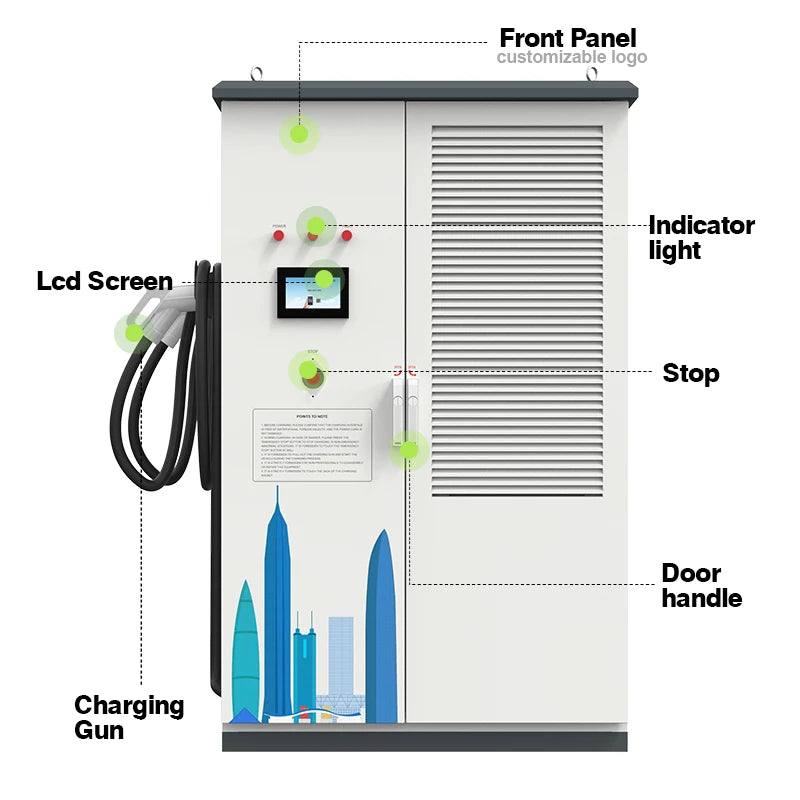 240KW Commercial EV DC Charger Rapid Charging Station for Electric Vehicles Public Parking Highway Rest Areas