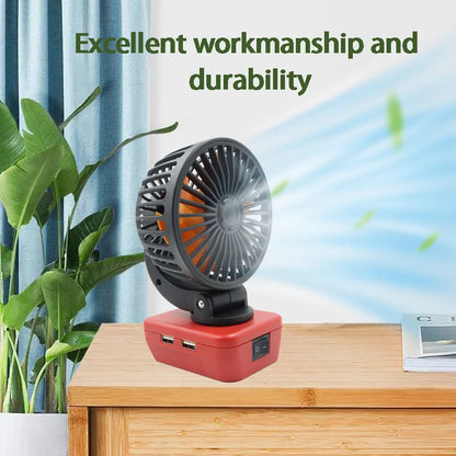 F409 Fold Electric Fan USB Mobile Phone Charger Portable Power Bank Fast Charge For Milwaukee M18 18V Li-ion Battery 48-11-1835