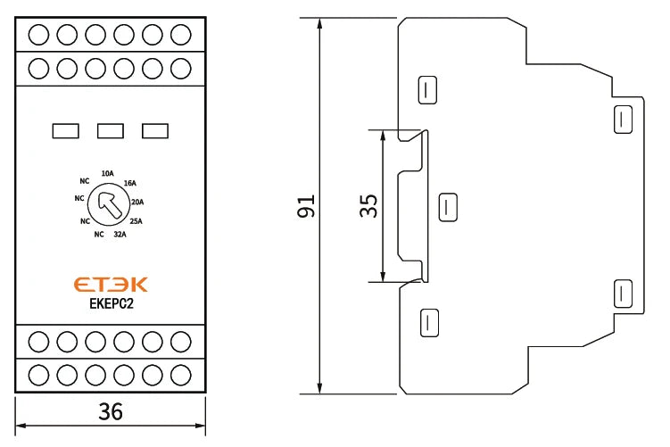 ETEK Evse Controller Electronic Protocol Chontrollers EV Charger Station Cable Socket 32A EKEPC2 AC 230V  EKEPC2