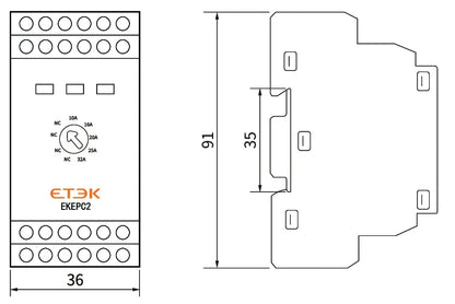 ETEK Evse Controller Electronic Protocol EPC Chontroller EV Charger Station Cable Socket 32A AC 240V EKEPC2