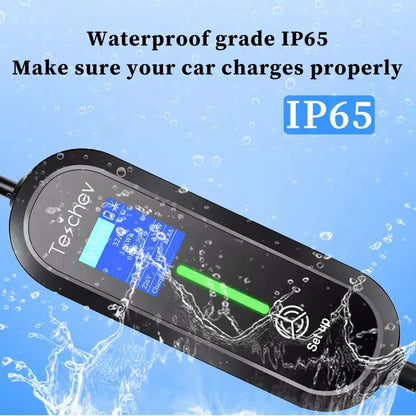 Teschev Type 1 Portable EV Charger 7KW 32A 1Phase Wallbox GBT EVSE Fast Charging Cable CEE Plug Electrical Home Charging Station