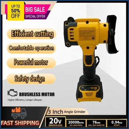DeWALT 3 Inch Mini Angle Grinder Cordless Polishing Grinding Machine Electric Cutting Power Tools For Dewalt 20V Battery