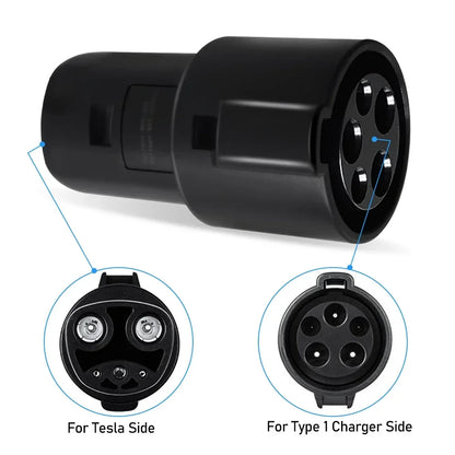 Electric Car Charging Adapter Barrel，32A EV charger converter charging station IEC 62196 Type2 to J1772 Type1 and Type1 to Type2