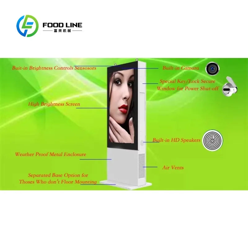 Customized ev charging station integrated lcd advertising display digital signage for commercial plaza retail business operators