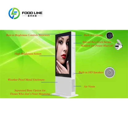 Customized ev charging station integrated lcd advertising display digital signage for commercial plaza retail business operators