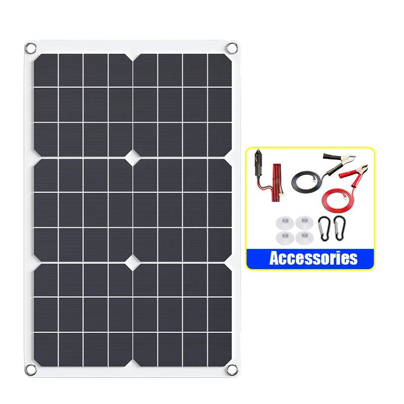 6000W Complete Solar Power Kit 12V to 110V/220V Off-Grid System 100A Controller Solar Panel Inverter for Home, Camping, Backup