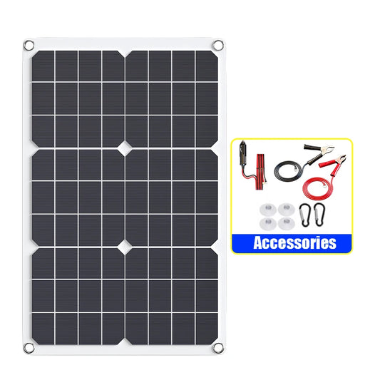 6000W Complete Solar Power Kit 12V to 110V/220V Off-Grid System 100A Controller Solar Panel Inverter for Home, Camping, Backup