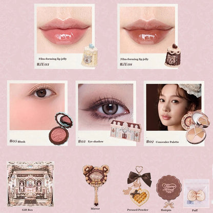 THE SWEETIE BEAR COLLECTION Makeup Gift Set All In Shimmer Eye Shadow Palette Blush Powder Lip Jelly Gift Box