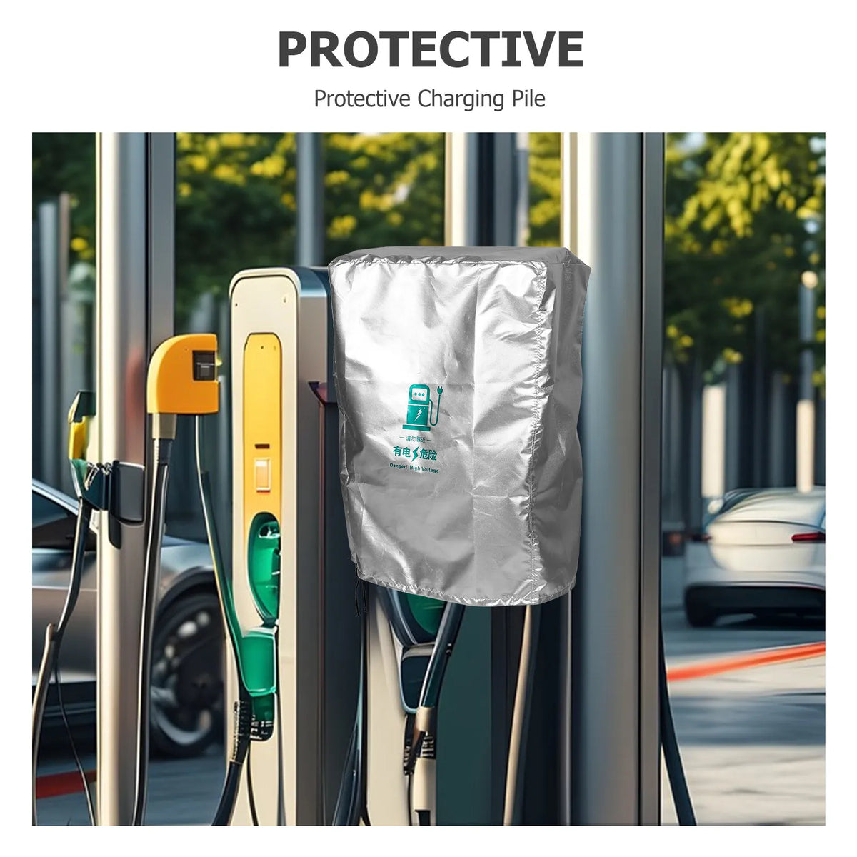 Waterproof Charging Station Cover for Electric Car Outdoor Wall Mount Uv Rain Snow Protection Protective Cover for Ev Chargers