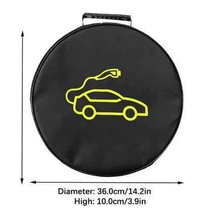 EV Car Charging Cable Storage Carry Bag for Electric Vehicle Charger Plugs Sockets Waterproof Fire Retardant Equipment Container