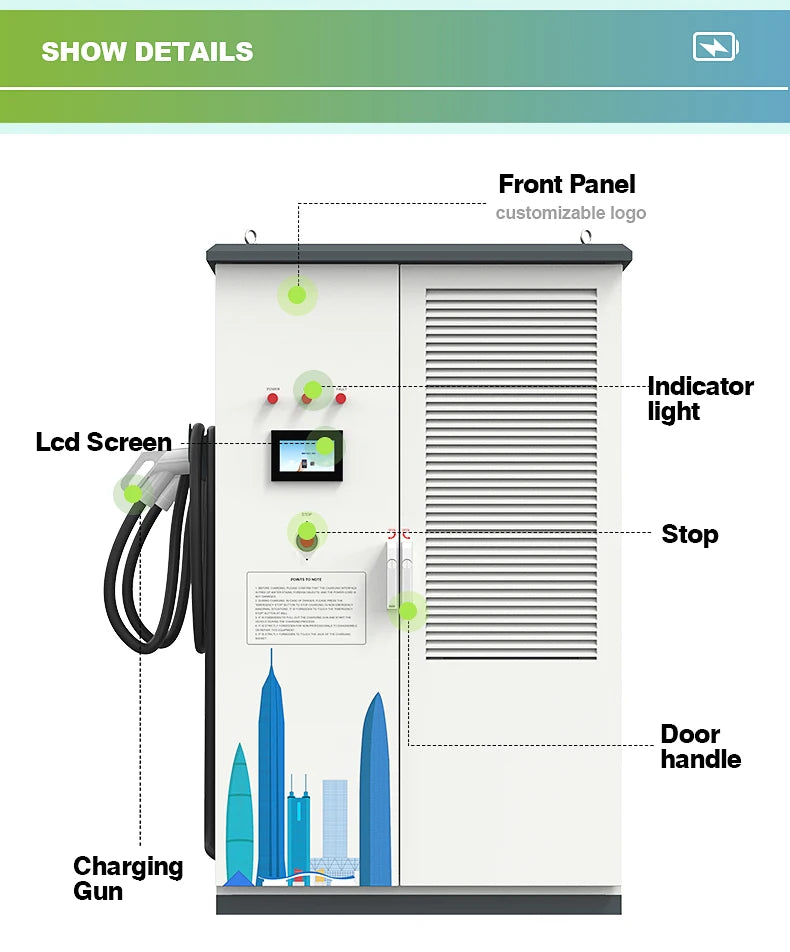 240KW Commercial EV DC Charger Rapid Charging Station for Electric Vehicles Public Parking Highway Rest Areas