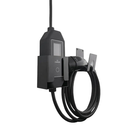 EV Charger Holder, Wall-Mounted Bracket Set, Compatible with SAE J1772 Connector & J-Hook