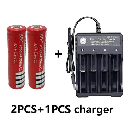 Original 18650 batterie 3,7V 4200mAh wiederaufladbare liion batterie für Led taschenlampe batery litio batterie + USB Ladegerät