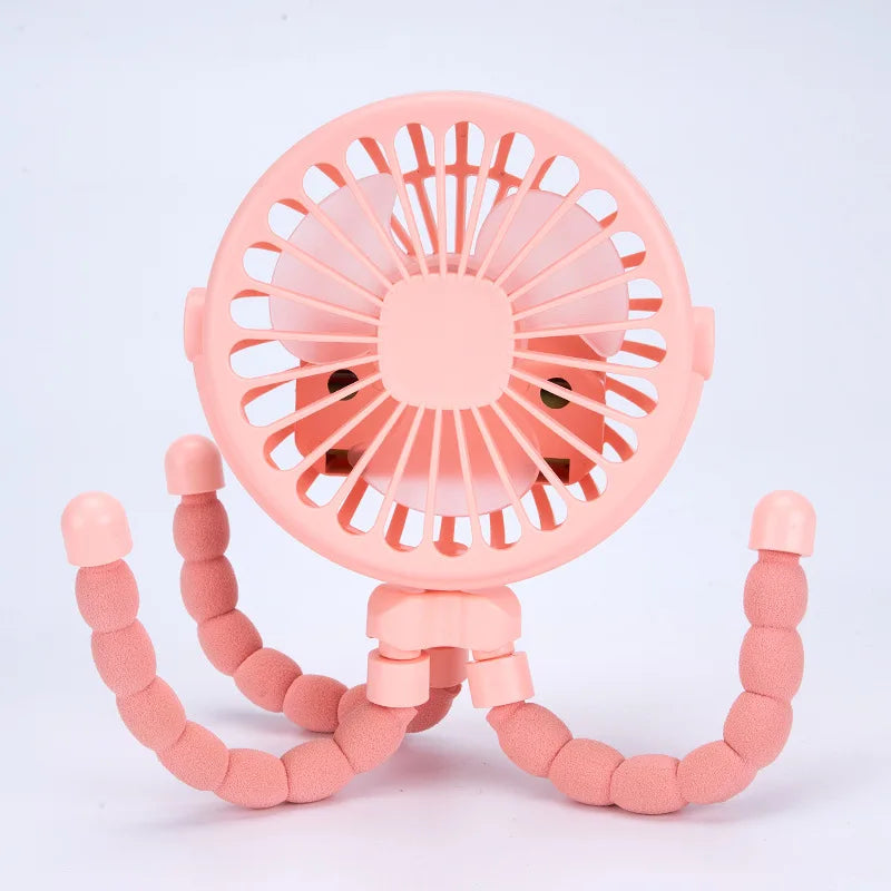 Portable Clip-on Rechargeable Fan for Indoor and Outdoor Use To Cool Car Seats, Strollers, Cribs and Treadmills