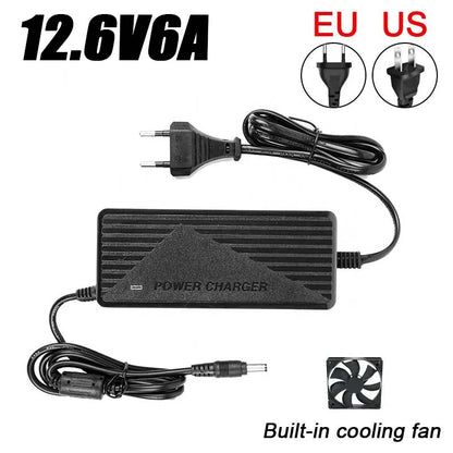 Lithium Battery Pack Charger 12.6V 6A 5A 21V 4A 3A Fast Charging for Power Tool 5s 18V 21V Li-ion Battery Charger EU US Plug