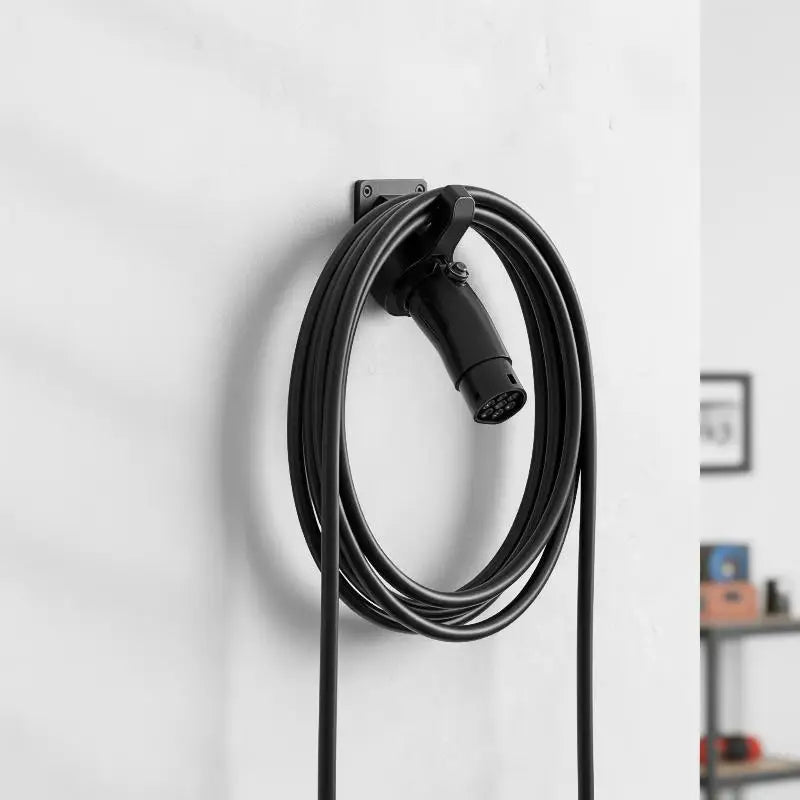 Versatile EV Charger Holder Wall Mount Bracket Sturdy Stand for Electric Car Charging Cables in Home Garage Setting