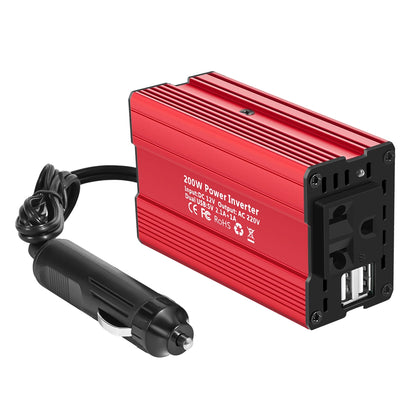 Power Inverter 150W/300W 200W/400W 12V DC to 110V/220V AC Car Plug Adapter Outlet Converter with Fast Charging Ports