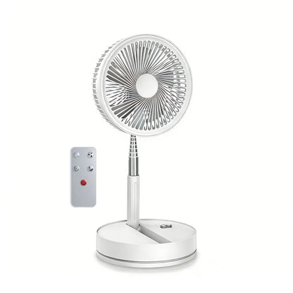 Portable Foldable Rechargeable Fan Operated USB C Small Fan With Remote Quiet Table Desk Fan Folding Standing Pedestal Fan Room