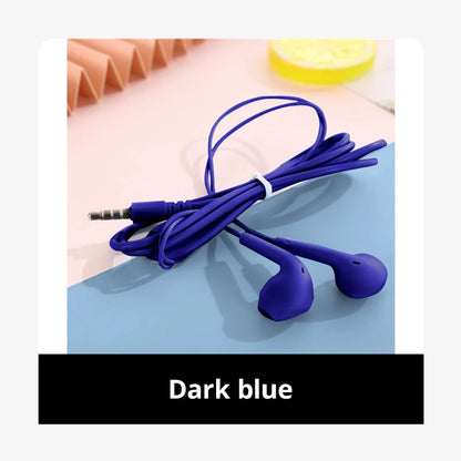 Macaron Universal 3.5mm Stereo Earphones Sports Music Earplugs Wired Microphone for Xiaomi