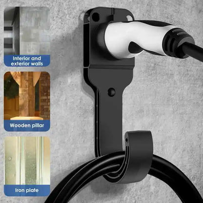 EV Charger Holder Set Electric Car Charger Cable Holder Charging Box Holder Wall-Mount Electric Vehicle Accessories