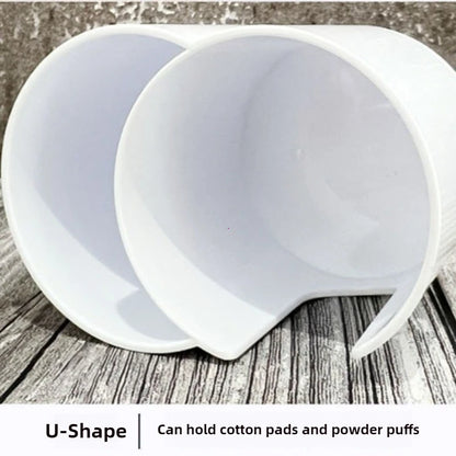 2 in 1 Clear Makeup Organizer Round Acrylic Makeup Removal Cotton Pads Portable Swab Storage Box Cosmetic Make Up Storage Holder